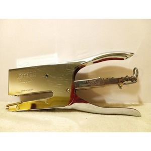 Stapler Rapid Classic 1 Plier Boxed 90119 Chrome Office School Supplies Preowned
